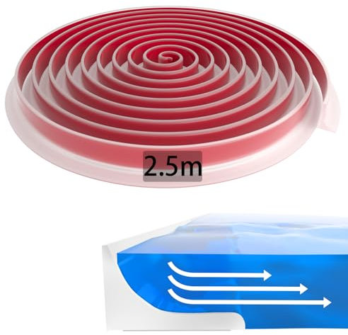 Barrière de Douche Pliable,seuil de douche barrage d'eau,Silicone Seuil de Douche Barrage D'Eau Autocollante,joint douche pour Séparation Humide et Sèche(2.5m,Transparent)