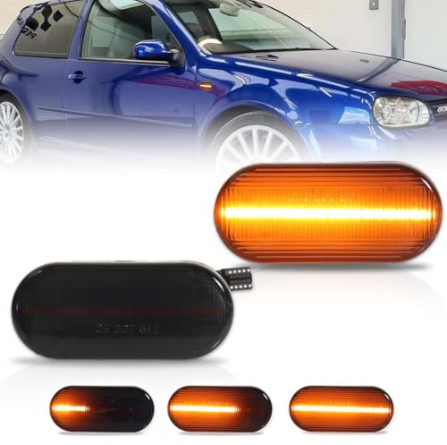 GSOWO LED Blinker Seitenblinker für VW Amarok Caddy Golf Polo Sharan MK2 MK3 MK4 Fox Jett-a Lupo Pass-at Transporter T5 Up Vento SEA-T/For-d/Sko-da