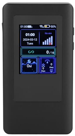 5G Mobiler WLAN Router, Tragbares Reise WLAN mit SIM Kartensteckplatz, Mobiler MiFi Hotspot für Reisende, Unterstützt 16 Geräteverbindungen