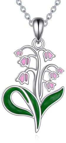 Vadmans Lily of the Valley Necklace Sterling Silver Lily of the Valley Pendant Flower Jewellery Gifts for Women