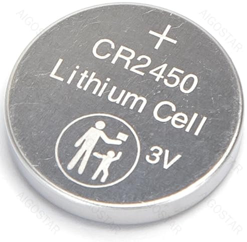 Knopfzelle CR2450, 3 V, 5 Stück, ideal für elektronische Geräte und Spielzeug.