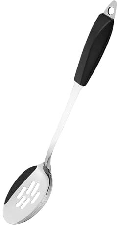 IMEEA 14.3-Inch Large Slotted Spoon Stainless Steel Cooking Spoon Long Metal Kitchen Serving Spoon