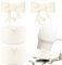 Para Stanley Cup Accesorios Beige Set, 2 Piezas Vaso Protector Bottom Protector Flask Manguito de Silicona, 2 Piezas 10 mm Tapa de paja Material de Silicona a Prueba de Polvo Accesorios para Stanley