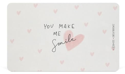 ReWu Frühstücksbrettchen Schneidebrett 23x14 cm aus Resopal - hochwertiges Schneidebrett mit witzigem/modernen Motiv - langlebig, Kratzfest & Spülmaschinenfest - Make me Smile