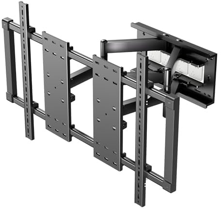 GUZHIKU 120 115 110 105 100 98 90 86 85 inch TV Wall Bracket, Large Screen Ultrathin Full Motion TV Bracket for 50-120 Hold 110kg Tilt, Swivel, Extension, Leveling Max VESA 1000x600mm, Black, Y10