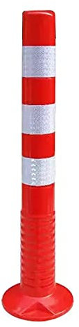 WDWDW Verkehrskegel, Kunststoff-Verkehrspfosten mit reflektierenden Kragen, PU-Verkehrspfosten-Sicherheitskegel, tragbare Spposts mit Sockel, Absperrkegel für den Parkplatzbau, Vorsichtsstraßen/Blau