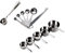 GLEAVI 12Piezas Tazas y Cucharas Medidoras Inoxidable para Cocción y Repostería Incluye Cucharas Apilables y Tazas con Medidas Claras Resistente Limpiar