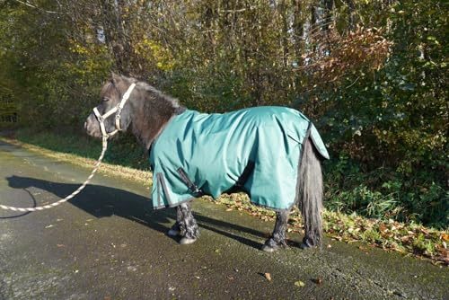 Pferdedecke Regendecke 1200D 65, 75, 85, 95, 105 Shetty Outdoordecke (Grün, 95 cm)