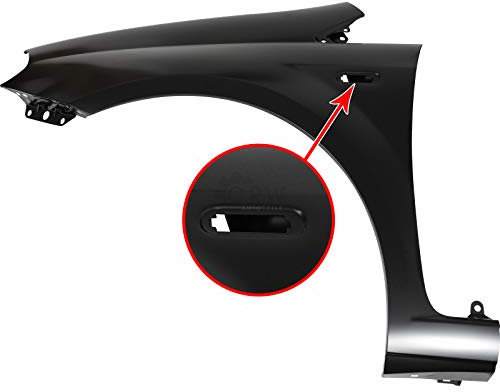 Diederichs Kotflügel vorne links mit Blinkerloch für Fiat Grande Punto Typ 199 Bj. 05-09 und Punto Evo Bj. 09-12, Stahl, Schwarz, links