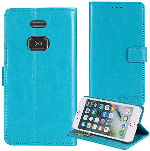 TienJueShi Blue Book Stand Retro Business Flip Leather Protector Phone Case For Doro 5030 Cover Etui Wallet