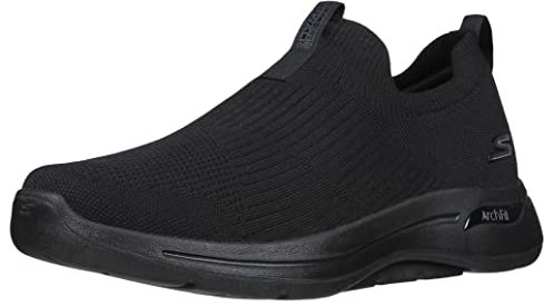 Skechers Herren Go Walk Arch Fit Iconic Sneakers, Black Textile Trim, 43 EU