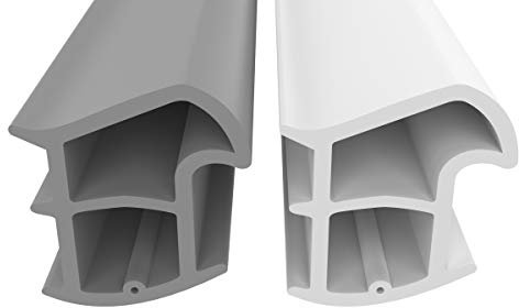 Stahlzargendichtung Grau 50m - gegen Zugluft Lärm & Staub spart Heizkosten Dichtung Dichtungshöhe 15,6mm Dichtungsbreite 14,3mm Falz Türdichtung (Grau 50m)