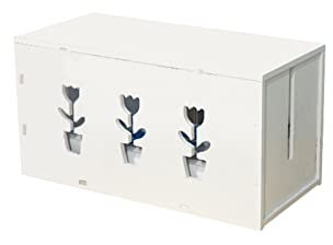 Kabelbox weiß Abnehmbar I 36 x 13.5 x 11 cm Kabelorganisation zum Verstecken von Kabelsalat und Steckdosenleisten, Kabelmanagement-Box zum Kabel verstecken bei Kabelsalat