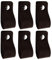 Brute Strength - Ledergriffe für Möbel - Schwarz - 6 Stück - 12,5 x 2,5 cm - Schrankgriff, Türgriff für Küche, Bad, Schränke, Kommode, Holz