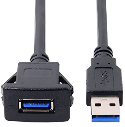 NFHK Cavo di prolunga USB 3.0 impermeabile da 1 m, impermeabile, per cruscotto dell'auto