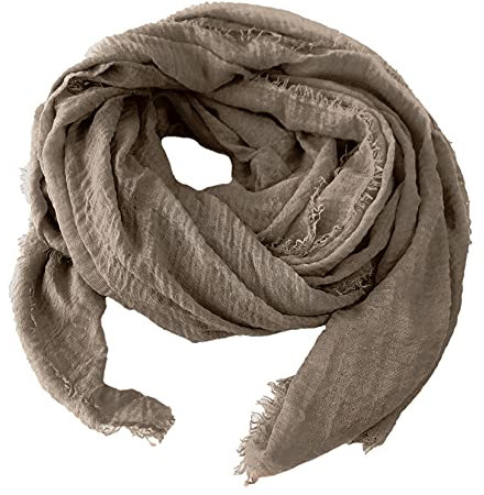 Niklarson Schal Tuch taupe 190x100cm Damen Poncho Stola Pareo Viskose T1492