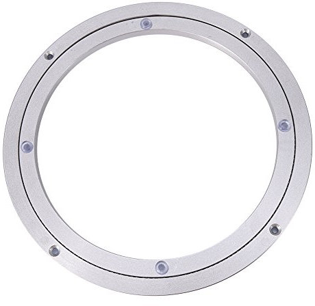 Lazy Susan Turntable, Base Giratoria Bearings, Round Rotating Swivel Plate, Ball Bearing Lazy Susan, Heavy Duty Aluminium Alloy Rotating Bearing Plate Turntable Round Dining Table(10 inch 8.5MM)