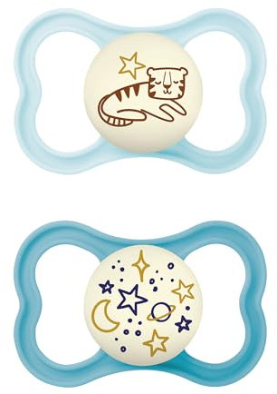 Mam S289 Schnuller Supreme Night, 16+, Silikon, Blau, 2 Stück