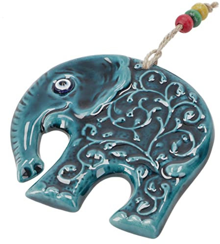 Keramik Schutzauge, Boho Wandschmuck - Elefant / Masken & Wandschmuck