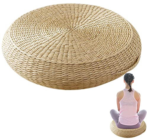 ZCSXK Coussin de paille tissé | Tatami Floor Pillow Coussin pour s'asseoir | Tapis de Yoga Tissé de Paille Fait à la Main Coussin de Siège pour la décoration de la maison de Salon de jardin