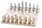 Printworks Classic - Art of Chess, Mirror - Beige & Silver Wooden Chess Set with Mirrored Acrylic Board - Stylish Coffee Table Game for Adults & Kids Ages 5+ - Multilingual Instructions Included