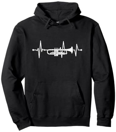 Trompete Herzschlag Orchester Musiker Trompeter Pullover Hoodie