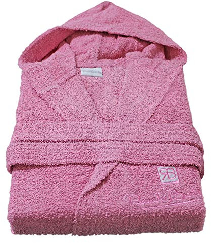 Renato Balestra Accappatoio da Donna Cappuccio e Tasche Spugna Rosa M