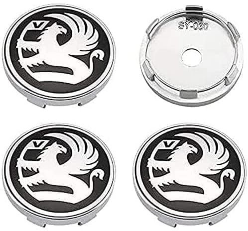 GRONGU 56mm Radnabenkappen, Autoreifen Schützen Außendekorationszubehör, Für Opel Vauxhall Astra Insignia Vectra Crossland Corsa,Black-