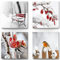 Moderne Deko Bilder für Wohnung und Büro als Leinwandbilder im 4er Set A - 40x40cm je Wandbild. Das Bilder-Set A mit Winter Motiven wird aufhängefertig an Sie versandt