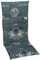 GO-DE Luxus Hochlehner Auflage 15225-01, blau mit Ornamenten, Made in Germany