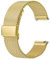 BISONSTRAP 316L Edelstahl Mesh Uhrenarmband für Damen und Herren, Gewebtes Metall Armband, 18mm, Gold