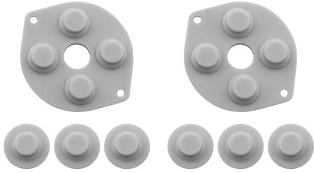 Create idea 2 Set Silikon Tastenpads Spielekonsolen Leitend Selbstklebend für Handheld-Spiele Leitende Tastenpads Kompatibel mit Sega Game Gear Controller-Ersatzteil