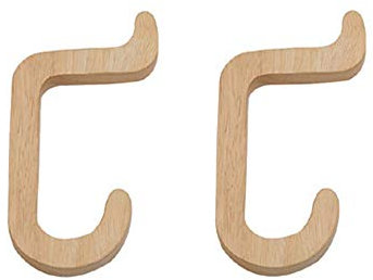 Oikabio 2 Stück Wandhaken Eiche Wandhaken Garderobenleiste Kleiderbügel für Kleiderhaken Badezimmer Küche