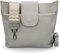 BRISE Umhängetasche Damen Echtes Leder ELLIE Handgemachte Crossbody Bag mit Ledergurt + Optionalen Breiten Gemusterten Riemen 6 Fächer Wasserdichte Schultertasche Made in Italy (Hellgrau - 2)