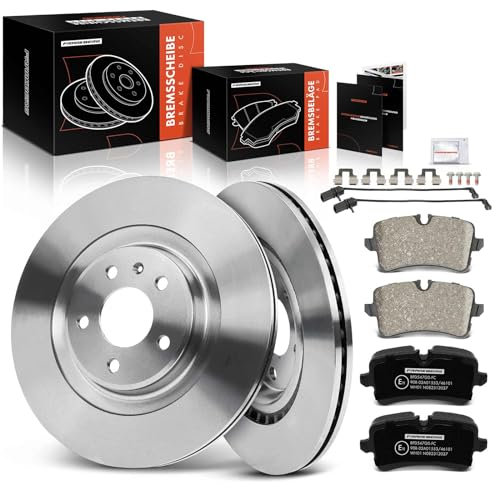 Frankberg 2x Bremsscheiben + 4x Bremsbeläge Mit bremsenschmiermittel Hinterachse Kompatibel mit A6 4G2 4GC 1.8L-4.0L 2010-2018 A6 Allroad 4GH 4GJ 3.0L 2012-2018 Replace# 4G0698451