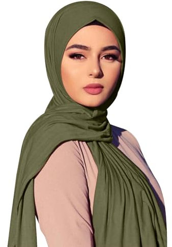 Beokeuioe Frauen Schal Kleider, Hijab Kopftuch Für Damen, Modern Kopftücher Weicher Jersey, Muslim Kleid Türkisch islamische Premium Gebetskopftuch, Umrah Geschenk Hijab