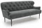 CAVADORE 3-Sitzer Küchensofa Amba, Trendige Sitzbank für Küche oder Esszimmer / 193 x 97 x 87 / Hochwertiges Mikrofaser: Grau