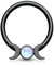 CM Crareesi Mania Septum Piercing Schwarz 16G Mondphase Nasenpiercing Ring Chirurgenstahl Daith Piercing Gold Opal 8mm Helix Daith Knorpel Conch Ohrringe für Frauen