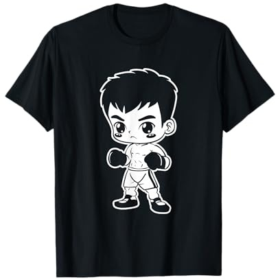 Kleiner Kickboxer Comic Mixed Martial Arts für Jungen T-Shirt