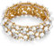 LILIE&WHITE Damen Armband mit Perlen und Kristallen – Elastisches Design, Luxuriöses Statement-Schmuckstück, Geschenk, Stilvoll und Elegant