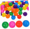 MOLUCKFU 50piezas Bolsas De Bolas De Plástico Coloridas para Niño Niña Juguetes De Piscinas y Bañeras Bolas Flotantes Resistentes para Diversión Acuática y Estimulación Visual