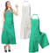 2 Pcs Pottery Split Leg Aprons, Canvas Ceramics Apron, Full Coverage Art Aprons with 3 Pocket, Adjustable Waterproof Long Artist Painting Apron for Women Men DIY Ceramic Gardening (Army Green, Beige)