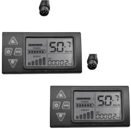 Hopbucan Bicicletta Elettrica S861 Schermo LCD 6 Pin per 24 V 36 V 48 V Ebike Controllo Manuale Contatore di Velocità Connettore Impermeabile