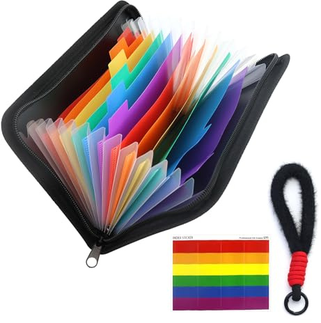 Fächermappe für A6, Fächermappe Datei Organizer mit Reißverschluss Ordnungsmappe 13 Fächern Dokumentenmappe für Schecks Rechnungen Quittungen Tickets