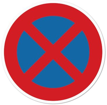 Warnschild Absolutes Halteverbot – Verkehrszeichen nach StVO §41 Abs.1 – Alu-Dibond, Aufkleber, Reflektorfolie oder Magnetschild – verschiedene Größen (Aufkleber, Ø 20 cm)