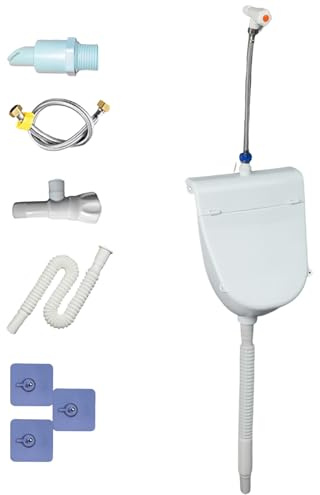 Urinal ohne Wasser – Urinal mit Deckel, wandmontierte Toiletten, ABS-Wandumsteller für den Garten, verstellbare Spülung mit Deckel für Garage, Hinterhof,