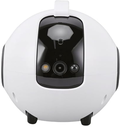 Yanmis Home Camera Robot, 4MP 2.5K Movable Pet Camera with One Click Call 2 Way Talk Video Recording, for Indoor Security Monitoring