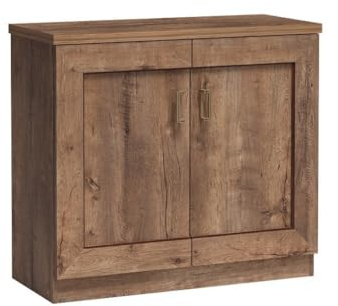 Masseno Kommode Udine 100 cm Sideboard mit Schubladen und 2 Türen für Wohnzimmer Schlafzimmer Modern 100x44x90 cm Braun