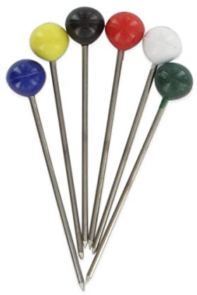 FACKELMANN Pinchos colores surtido en acero inoxidable con parte de arriba de plástico 7,3x1cm., 6uds.