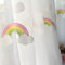 Qiaogth Bambini Ricamo Tenda Trasparente Arcobaleno con Gancio, Oscurante Finestra Drappo Pannello per Bambini Camera da Letto Soggiorno, 1 Pannello-Bianca 150x270cm(59x106inch)